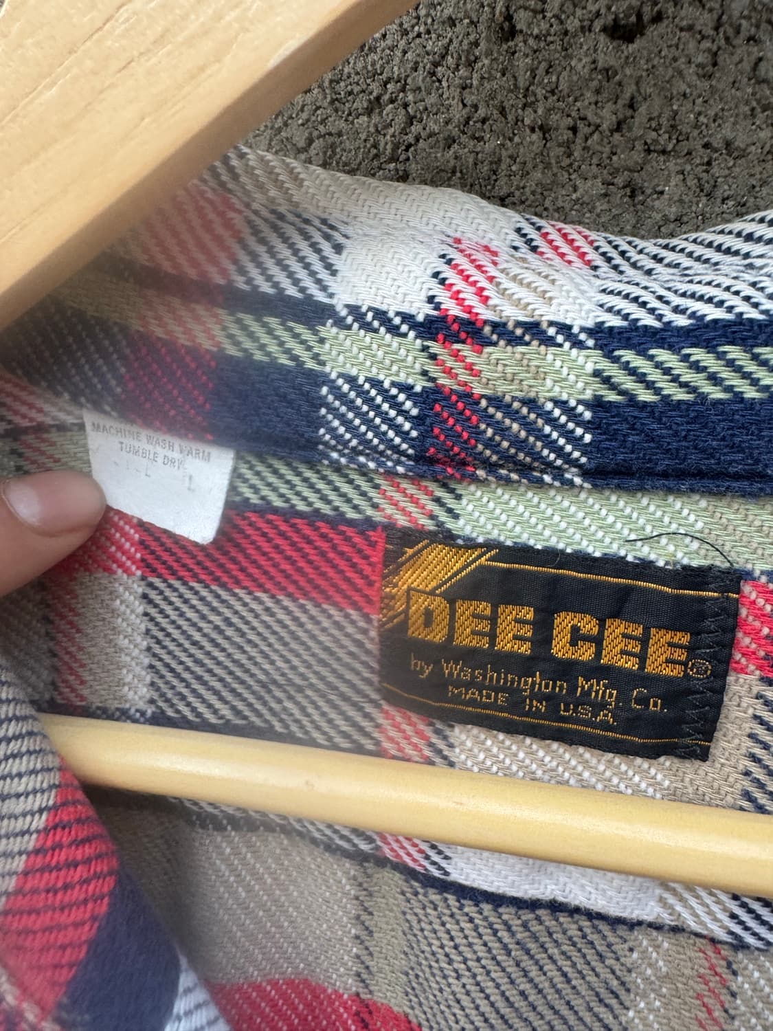 70~80s DeeCee 빈티지 체크 패턴 플란넬 셔츠 L 상품이미지5