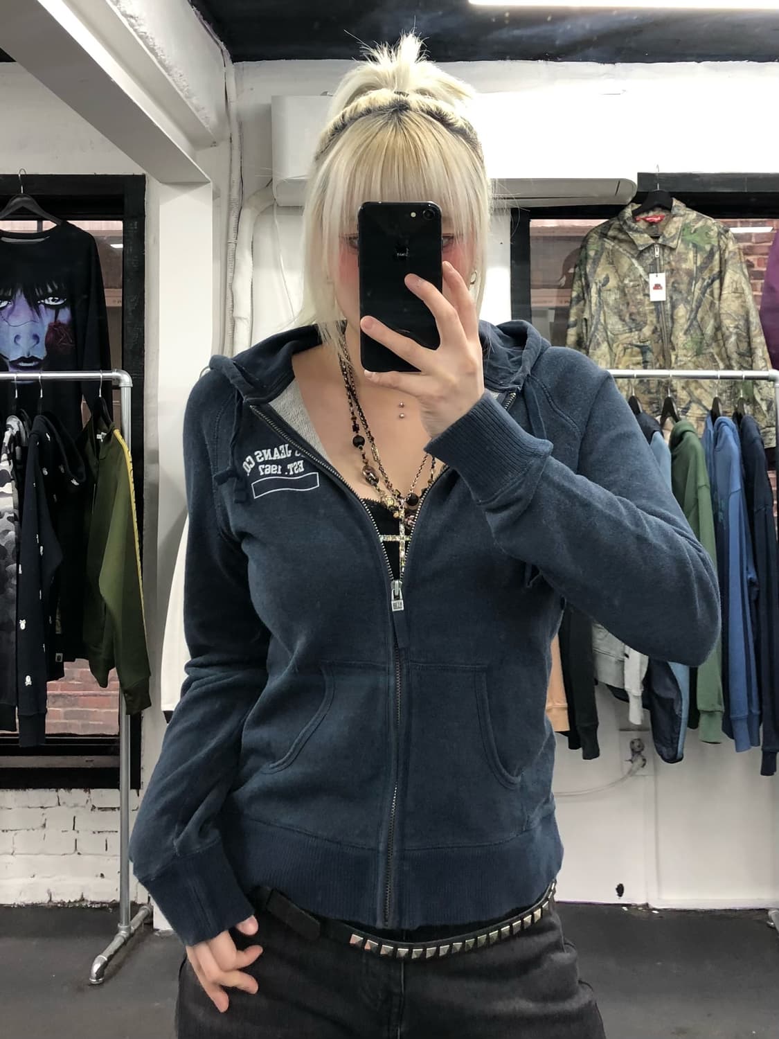 폴로 진스 네이비 후드집업 상품이미지3