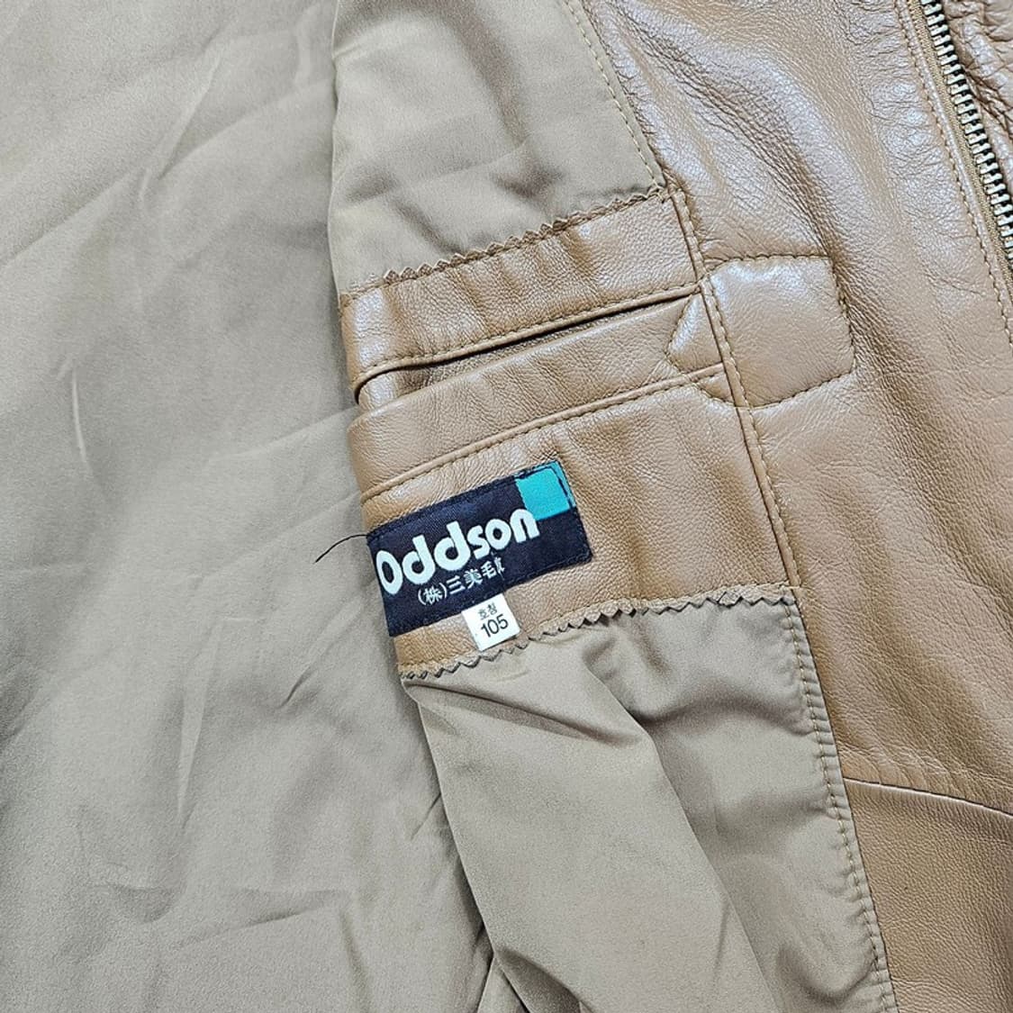 ODDSON 빈티지 양가죽 떡볶이 코트 XL 상품이미지6