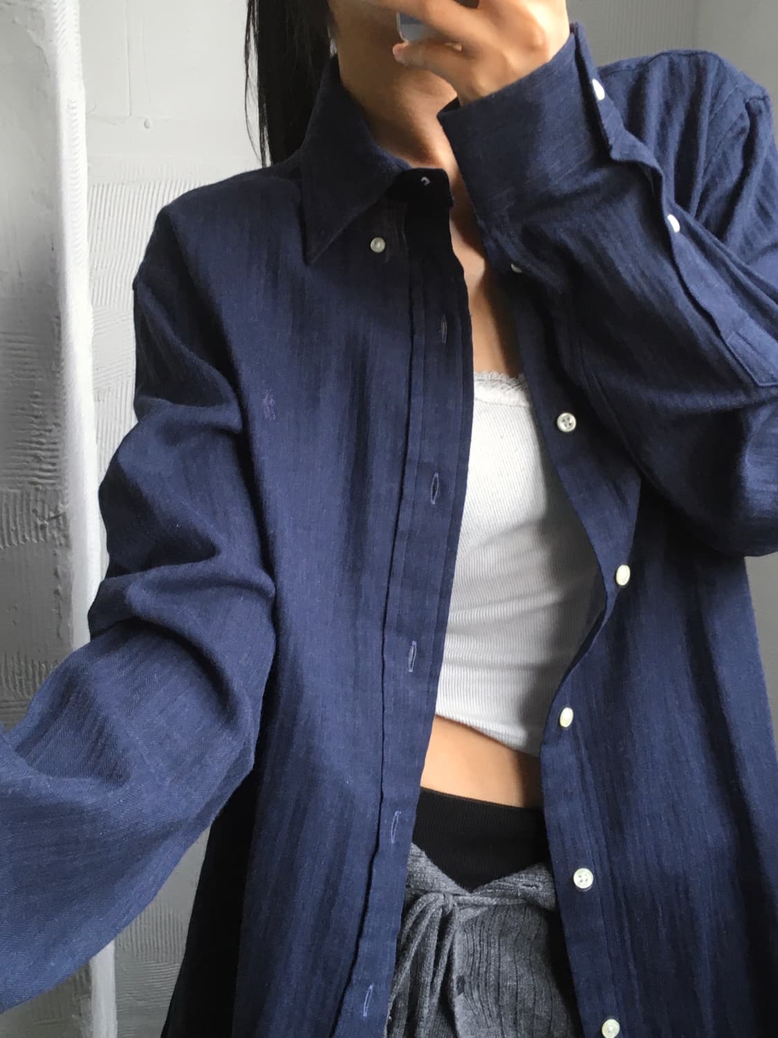 Polo 폴로 랄프로렌 신형 딥네이비 솔리드 셔츠 상품이미지1