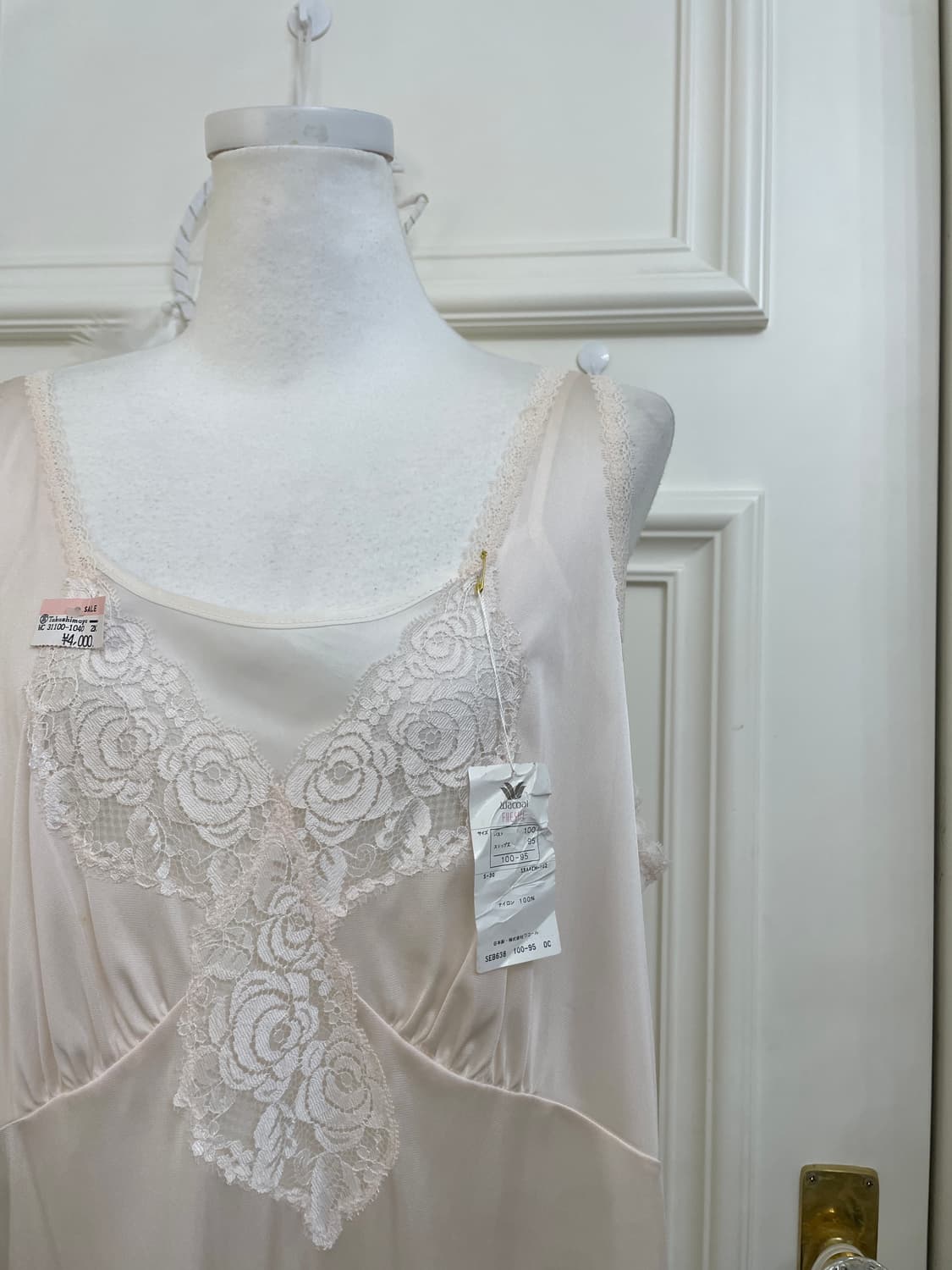 sheer pink lace point shirring slip opc 상품이미지7