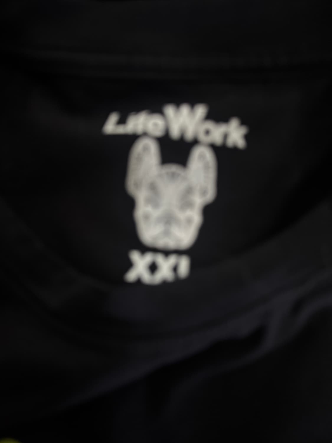 라이프워크 불독 프린팅 반팔 티셔츠 XL 블랙 상품이미지3