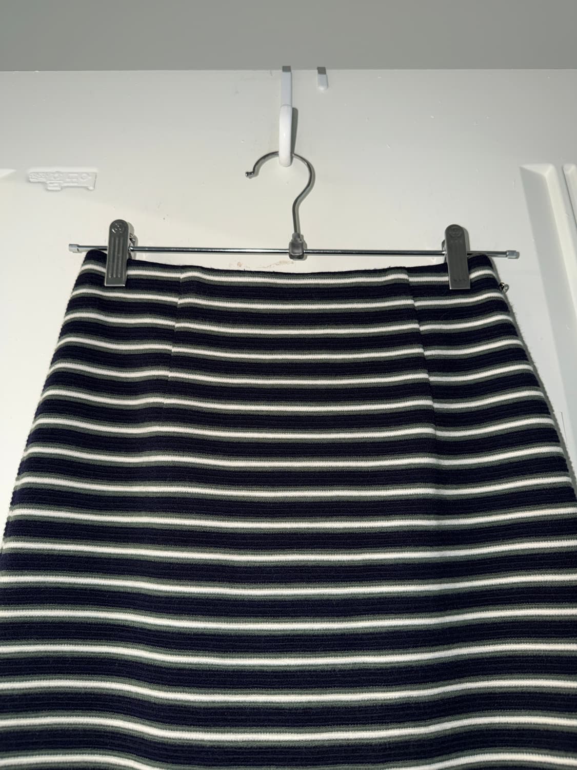 일본빈티지 네이비그린 울 미디스커트 상품이미지3