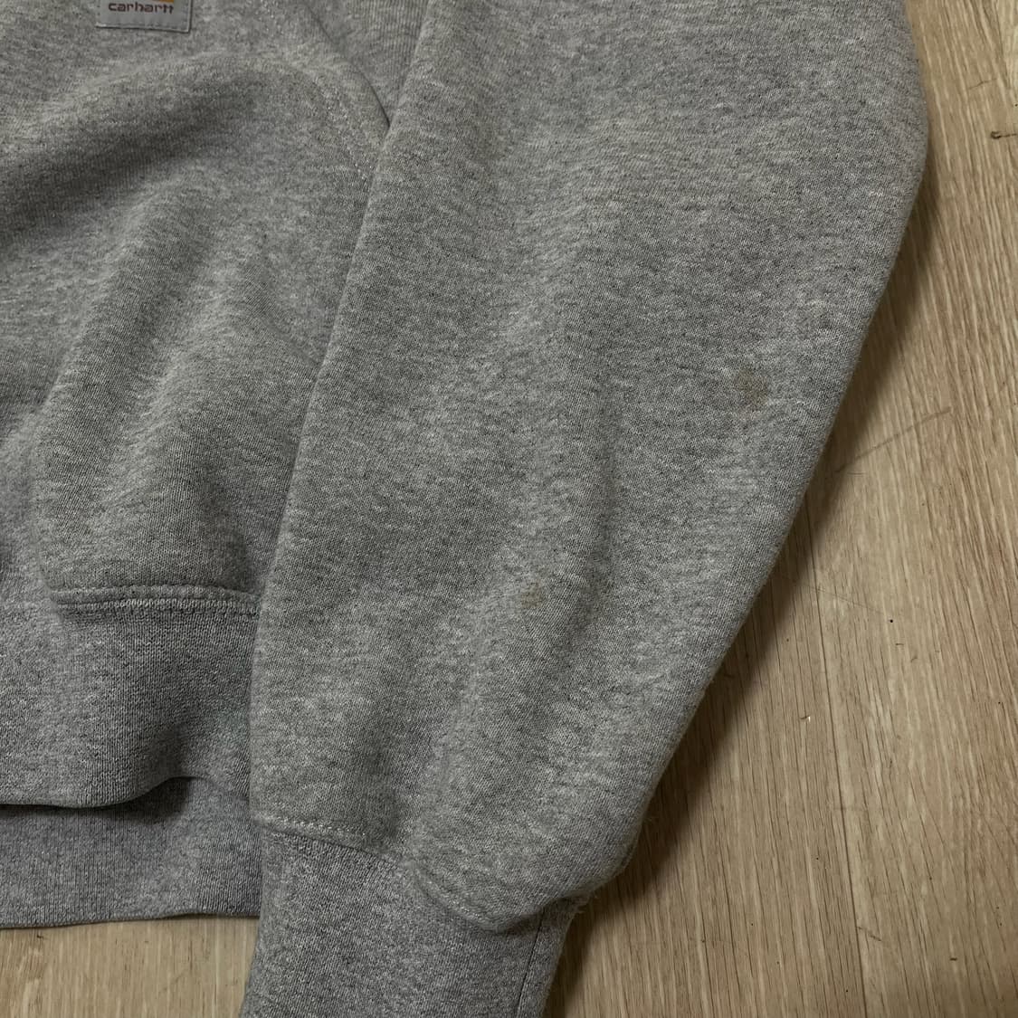 칼하트 WIP 오리지널핏 로고 와펜 기모 후드티 [그레이] S/90 상품이미지9