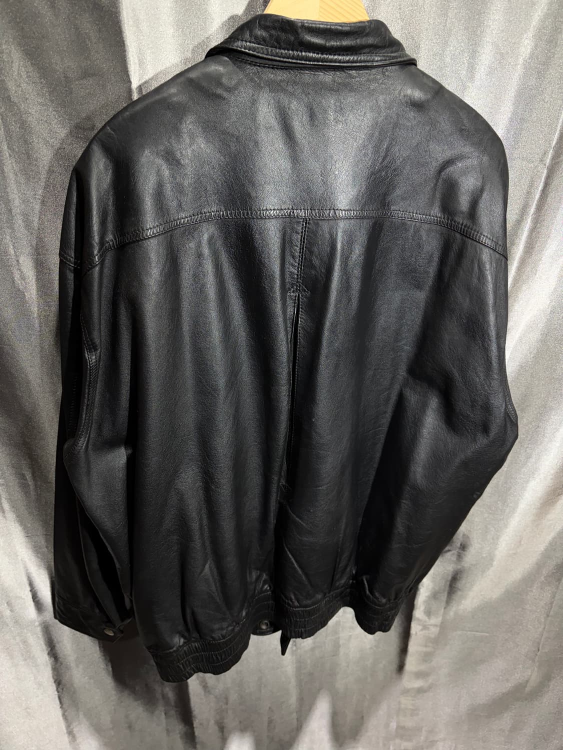 XL 투포켓 카라 버튼 라이더 레더자켓 상품이미지6