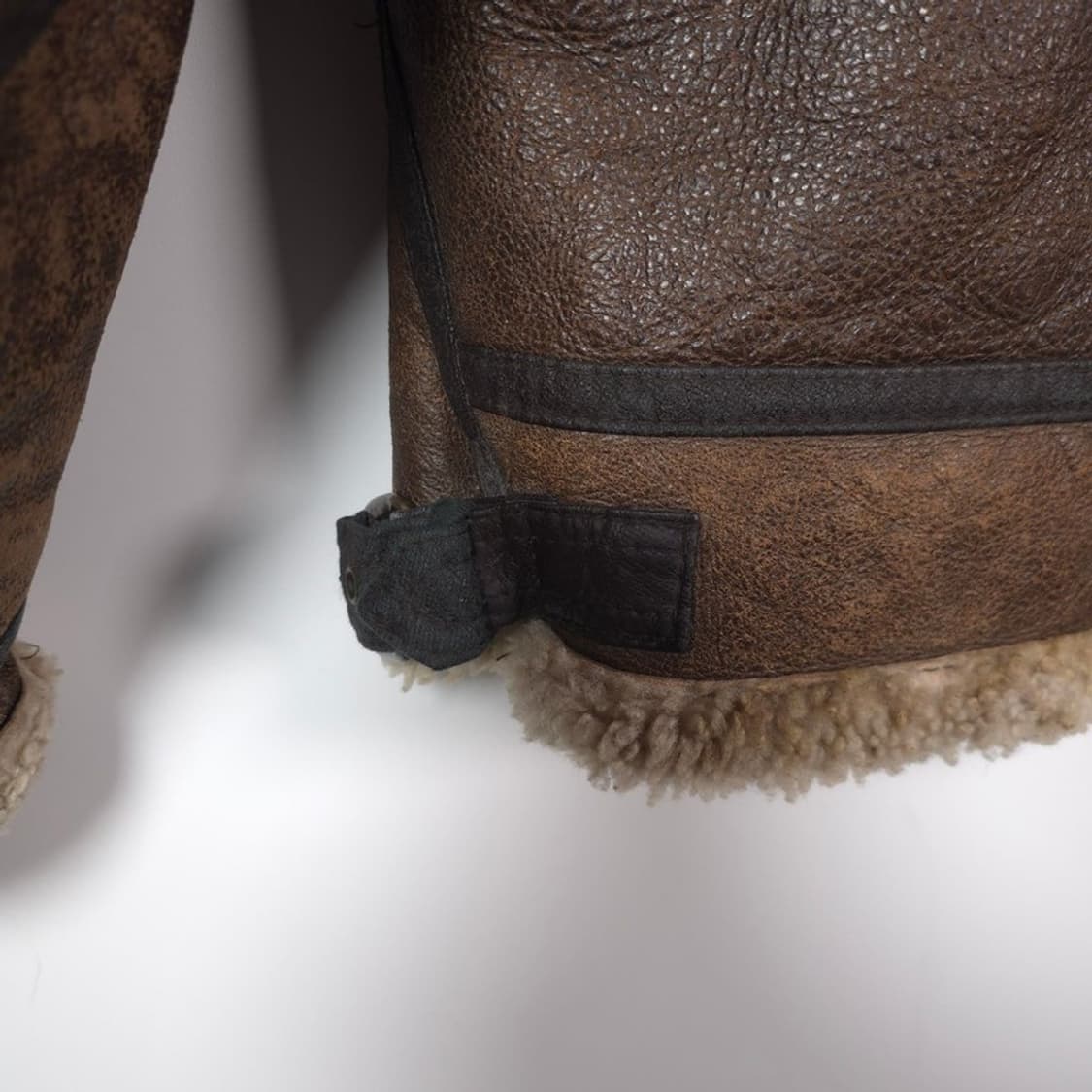 GLEEMAN MILITARY 리얼 양털 무스탕 플라이트 자켓 XL 상품이미지6