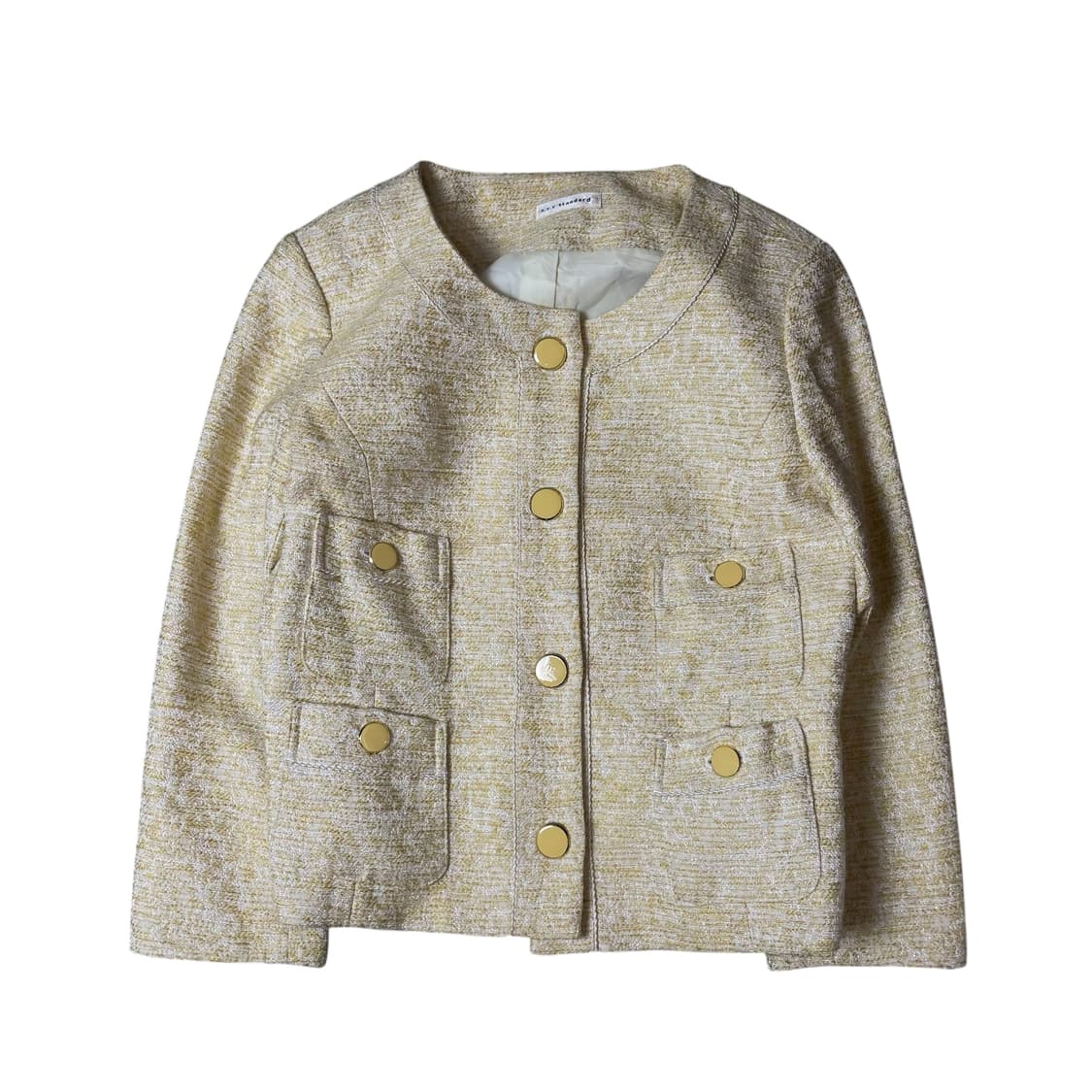 JPN 옐로우 멀티포켓 트위드 숏 자켓 M 상품이미지1
