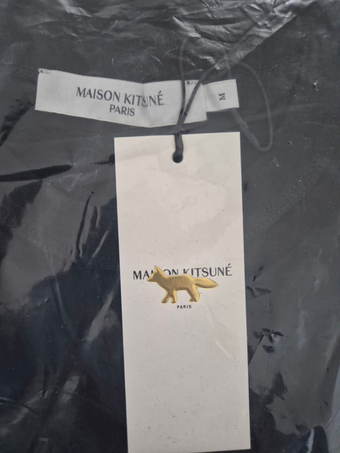 (새상품) 메종키츠네 블랙 반팔 티셔츠 M(95) 상품이미지4