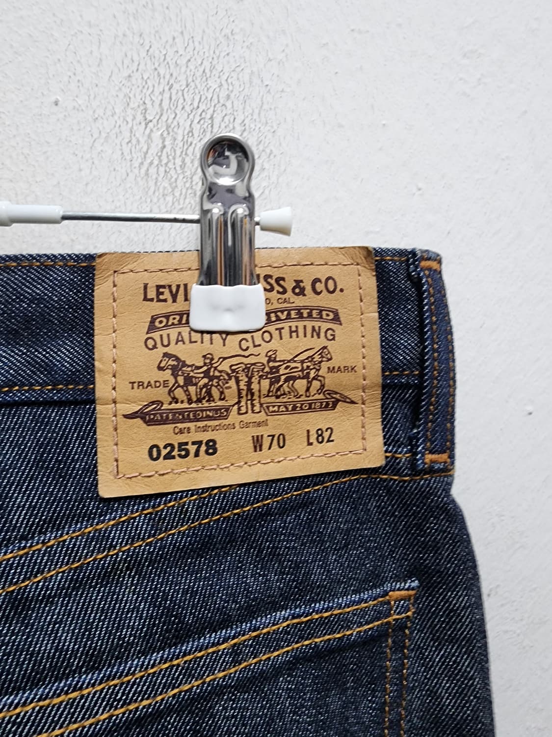 리바이스 생지 02578 오렌지탭 데님 청바지 상품이미지3