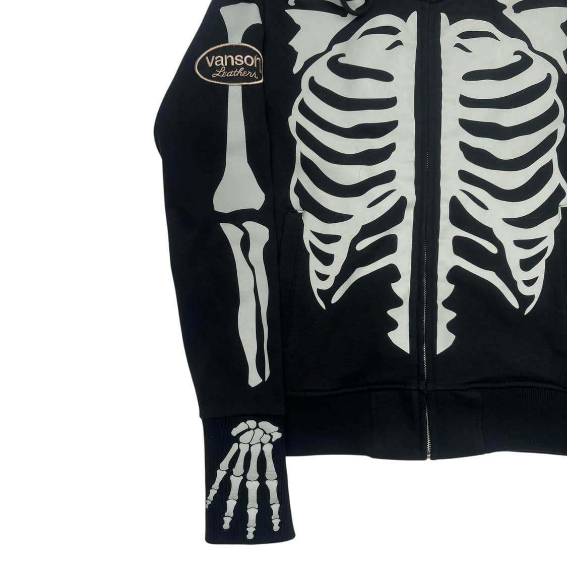 벤슨 레더 본 스켈레톤 넥 워머 후드집업 M 상품이미지3