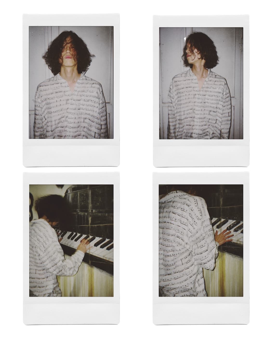 Music Score Silk Shirt 상품이미지1