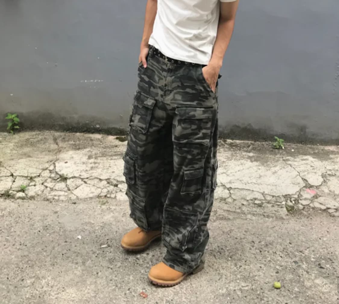 80 32 새제품) 에잇세컨즈 PROJECT888 카모플라주 카고 바지 상품이미지3