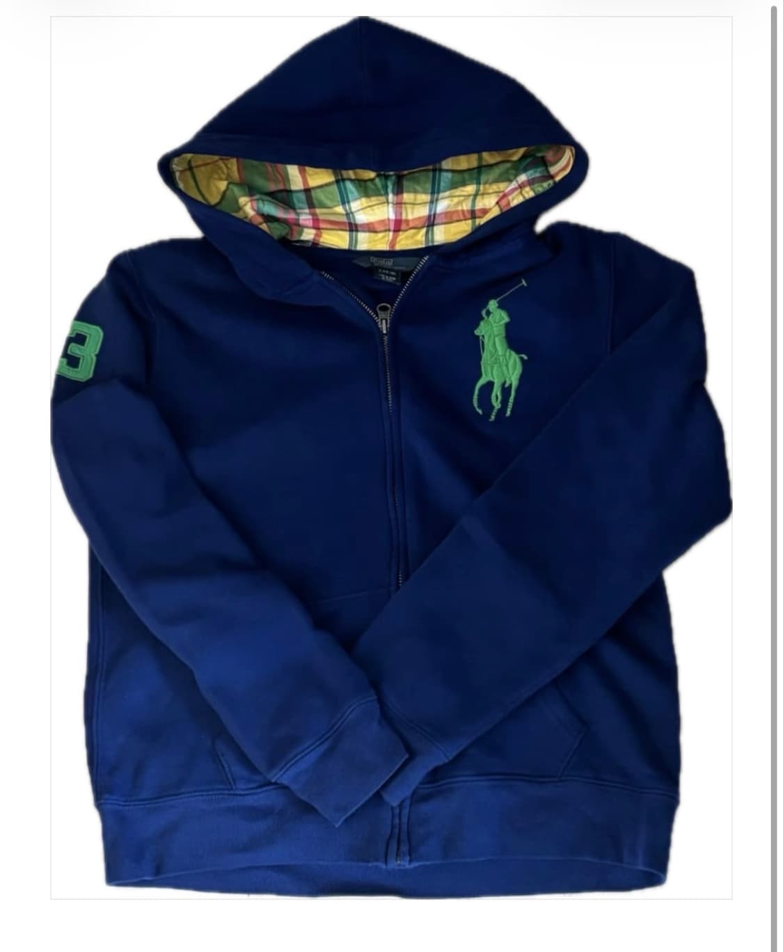 폴로 빅포니 후드집업 블루 상품이미지1