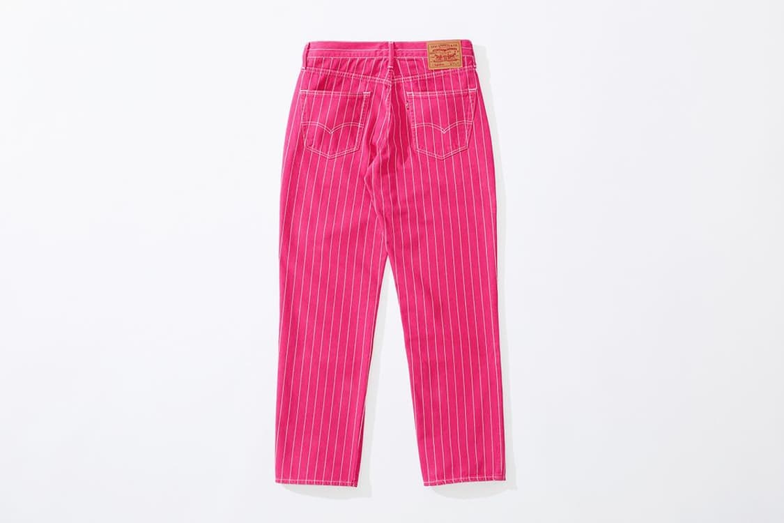 [30] 슈프림 리바이스 18SS 핀스트라이프 550 데님 마젠타 상품이미지3
