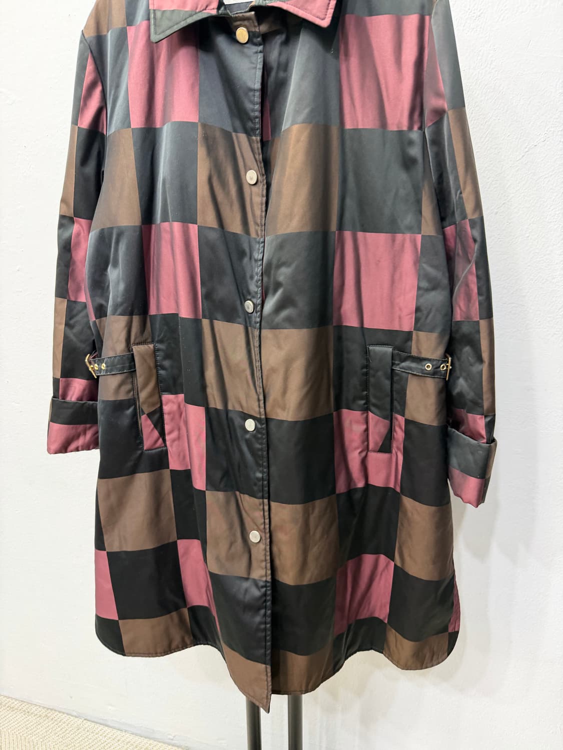 정품) BIANCA 비앙카 이태리 루즈핏 체크 패턴 자켓 77-88 상품이미지3