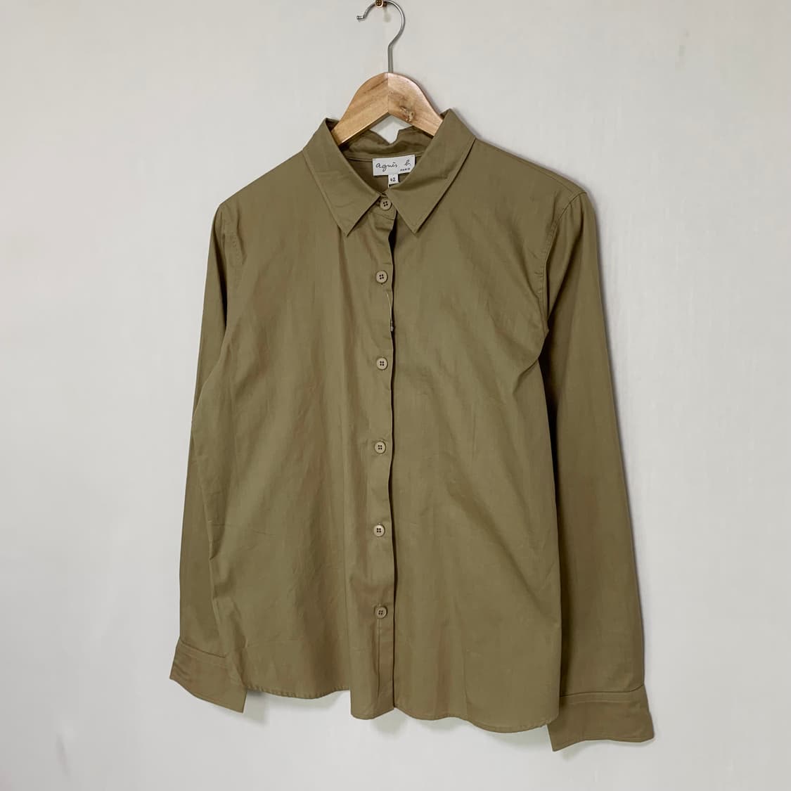 아녜스베 아네스베 여성 빈티지 베이직 셔츠 코코아베이지 42 상품이미지2