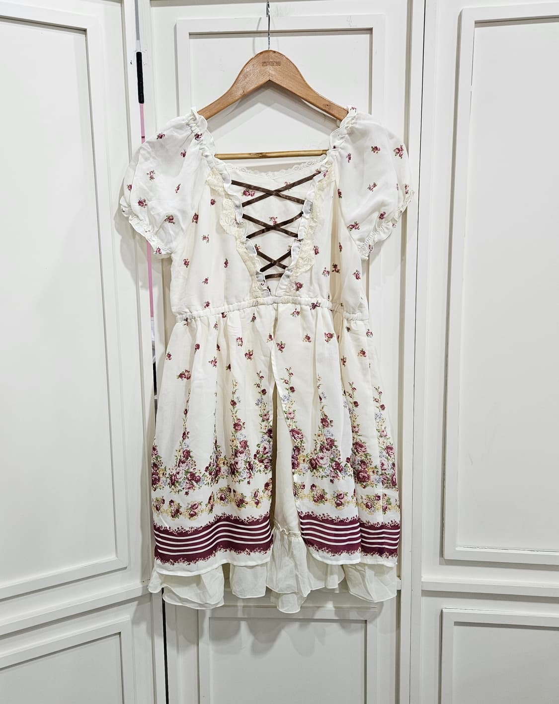 엑시즈팜(Axes femme) 플로럴 로즈 레이스 원피스 상품이미지4