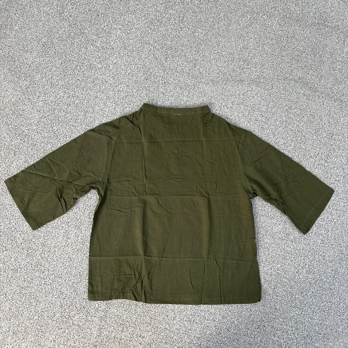 실측 남성 헨리넥 린넨 7부 셔츠 0416J 상품이미지3