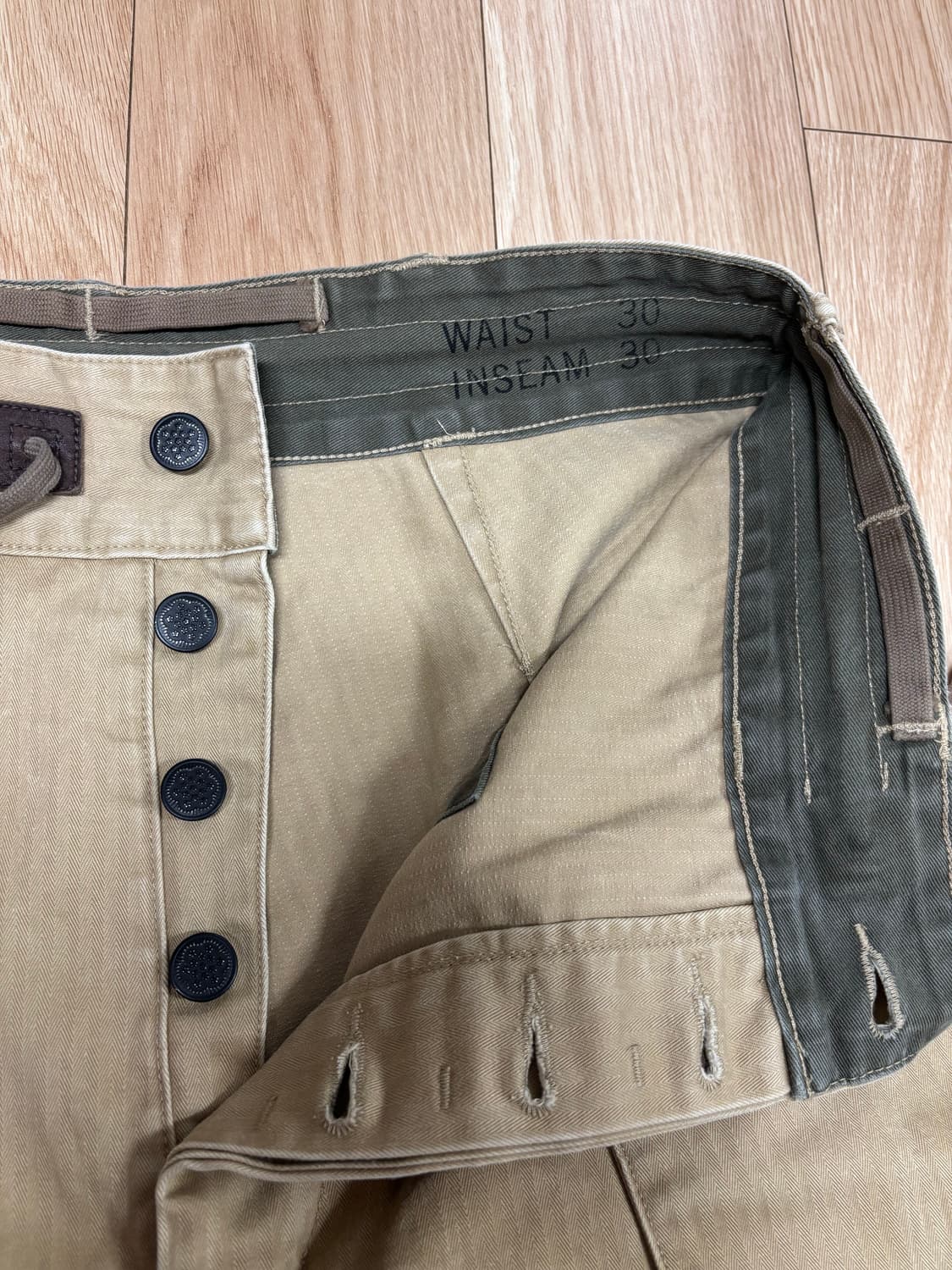 [30X30] RRL 헤링본 트윌 카고 팬츠 카키 상품이미지6