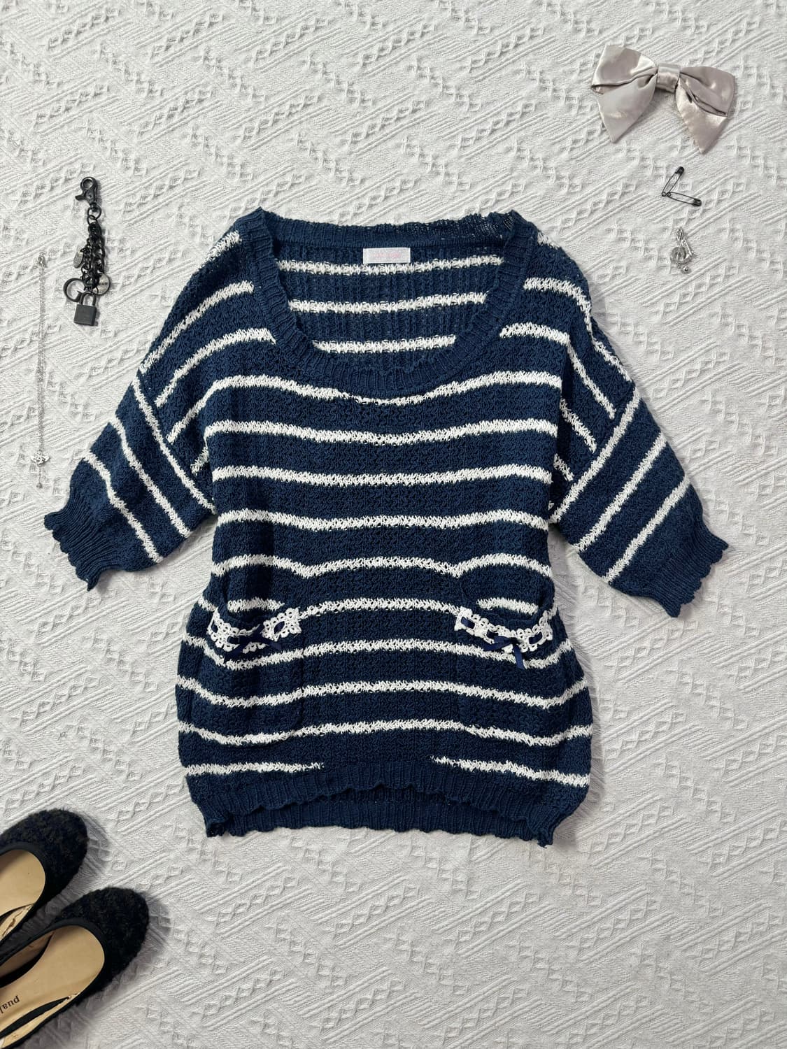 리즈리사 섬머 니트 레이어드 슬리브리스 2pcs SET  상품이미지7