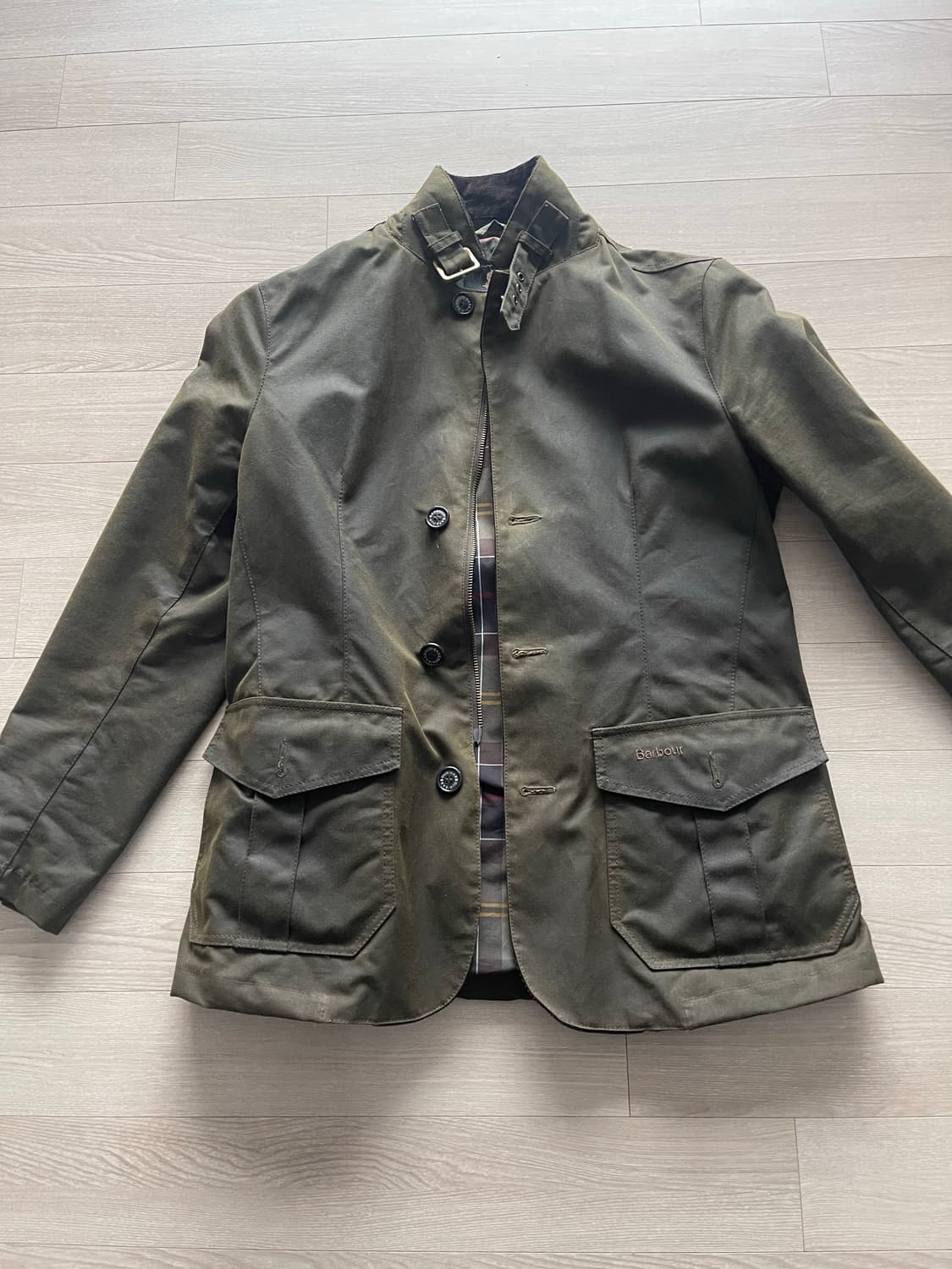 바버 왁싱 하이넥 재킷 상품이미지1