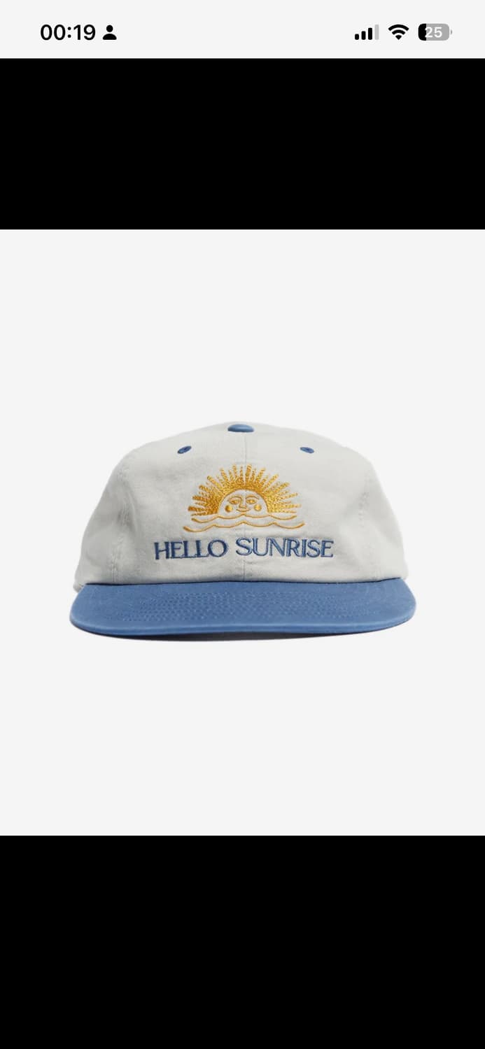 헬로 선라이즈 캡 베이지 앤 빈티지 블루 모자 상품이미지1