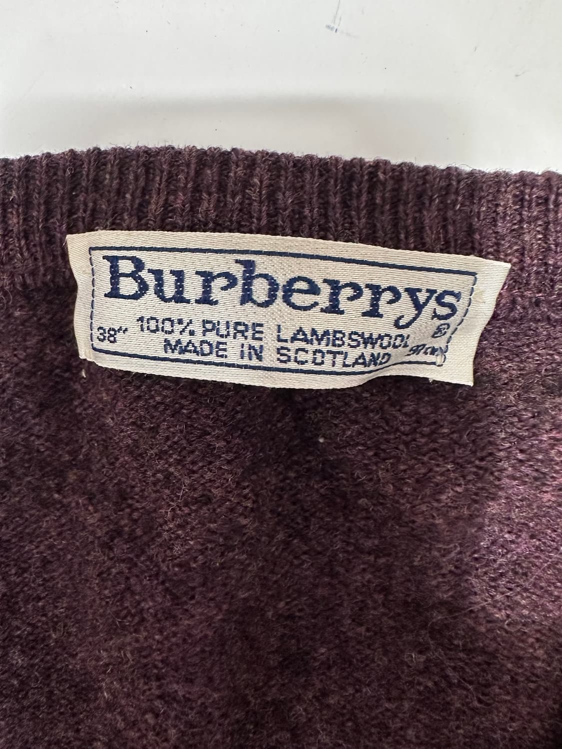 버버리 기마로고 버건디 램스울 니트 상품이미지6