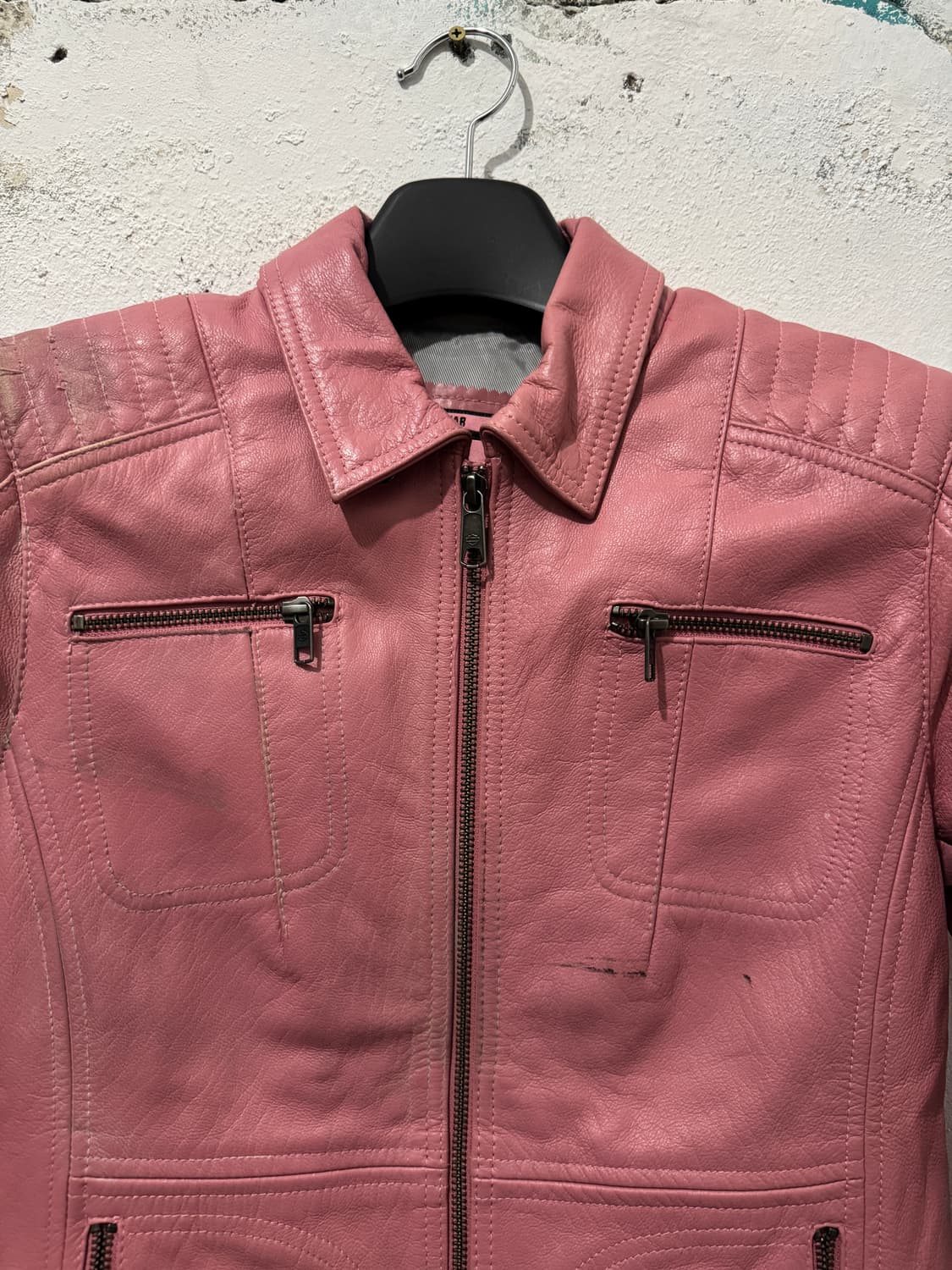 할리데이비슨 핑크 레더 라이딩 자켓 상품이미지2