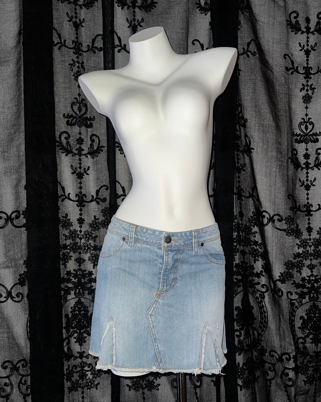 light blue denim skirt 상품이미지1