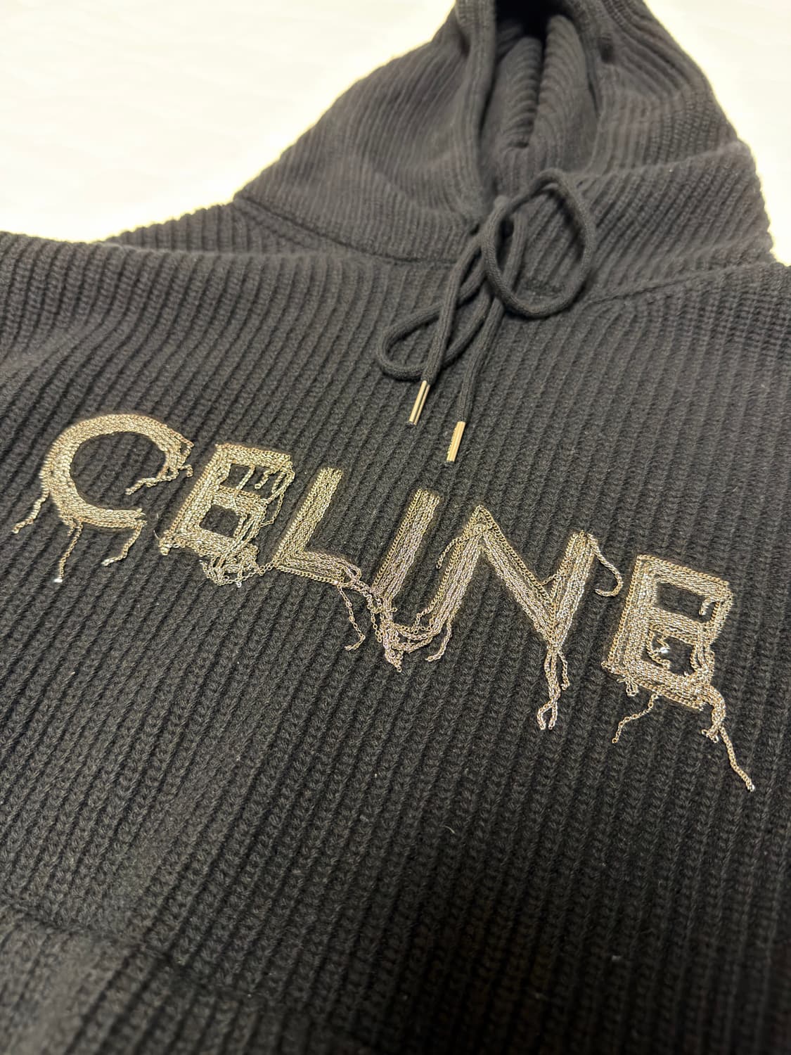 셀린느 실버로고 니트후드 상품이미지2