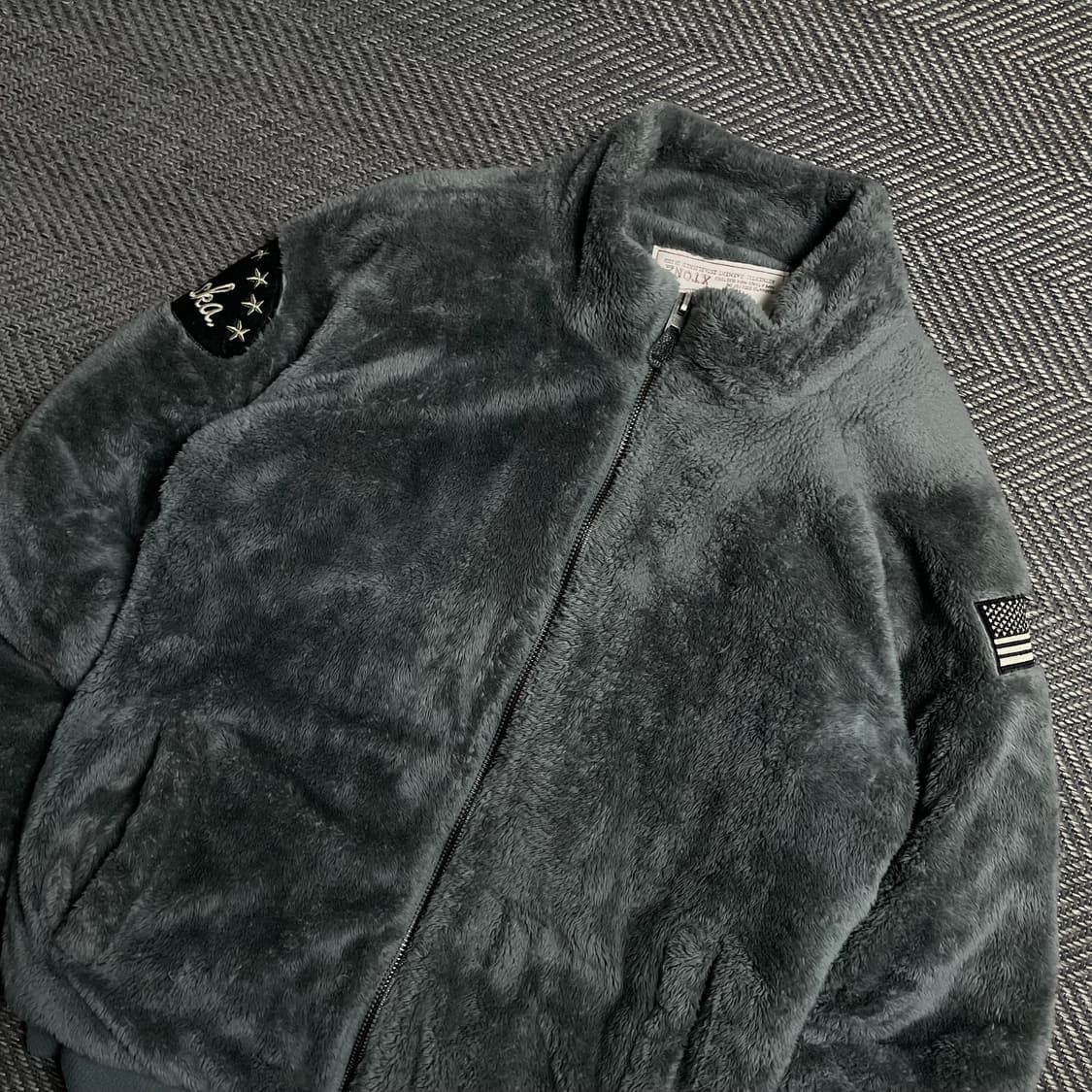 엑스톤즈 성조기 패치로고 쉐르파 플리스 자켓o 5369 상품이미지5