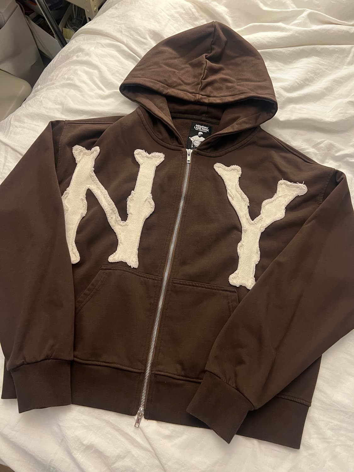 memorylanepark - ny hoodie 후드티 브라운  - M  상품이미지2