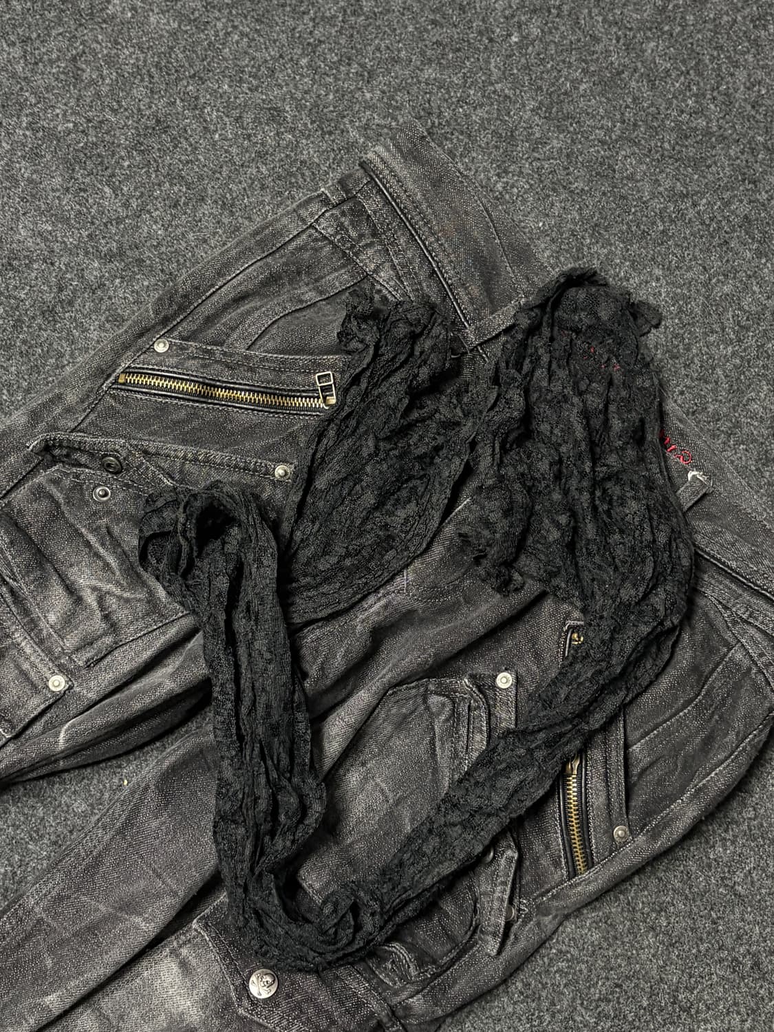 Vintage y2k punk fishnet muffler 상품이미지4