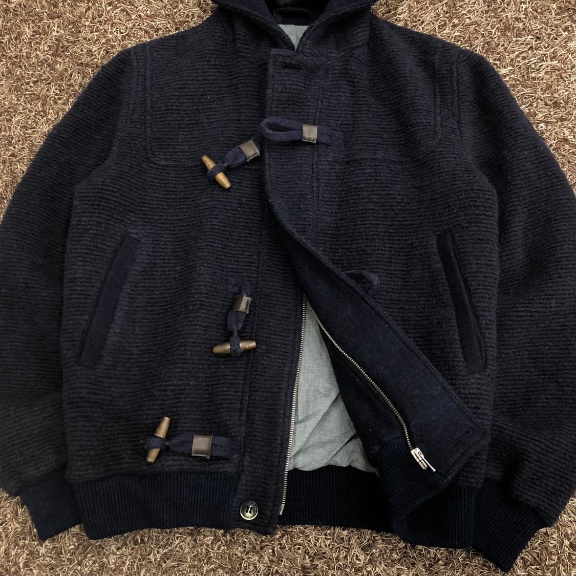 헤보 Hevo 울 후드 집업 더플 자켓 상품이미지3