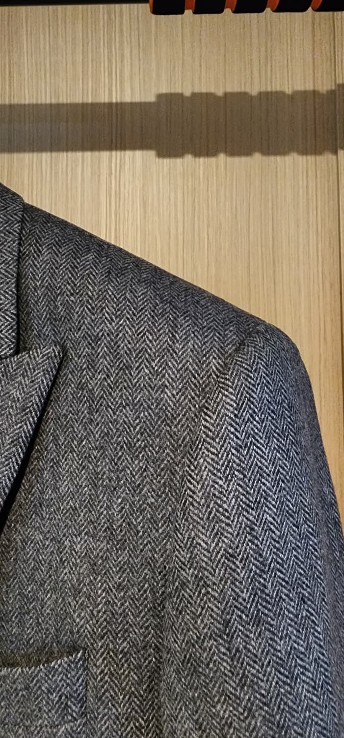 라코스테 헤링본 더블 모직자켓 L 상품이미지3