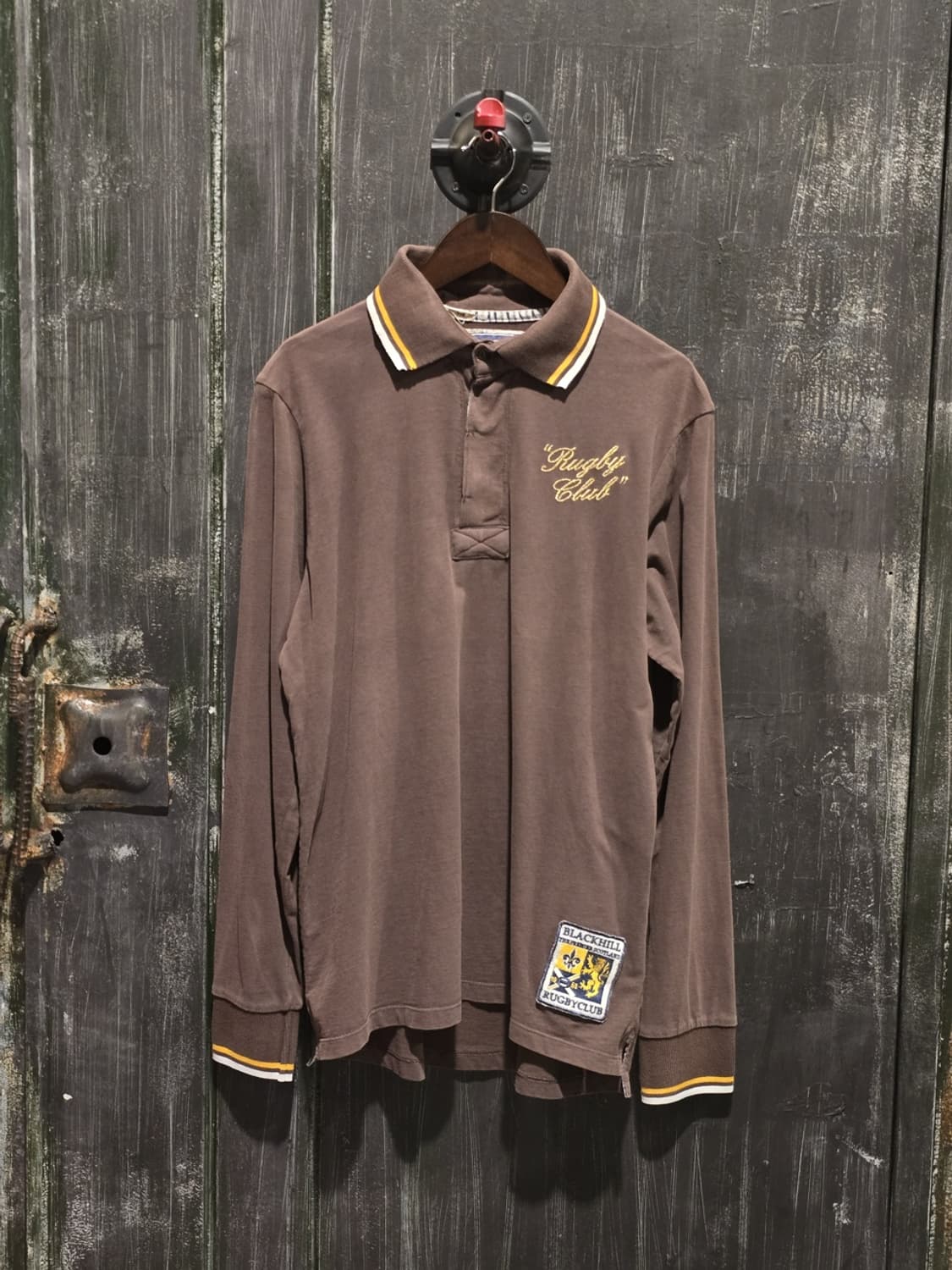 00s ALCOTT Rugby Club Long  Polo Shirt 상품이미지1