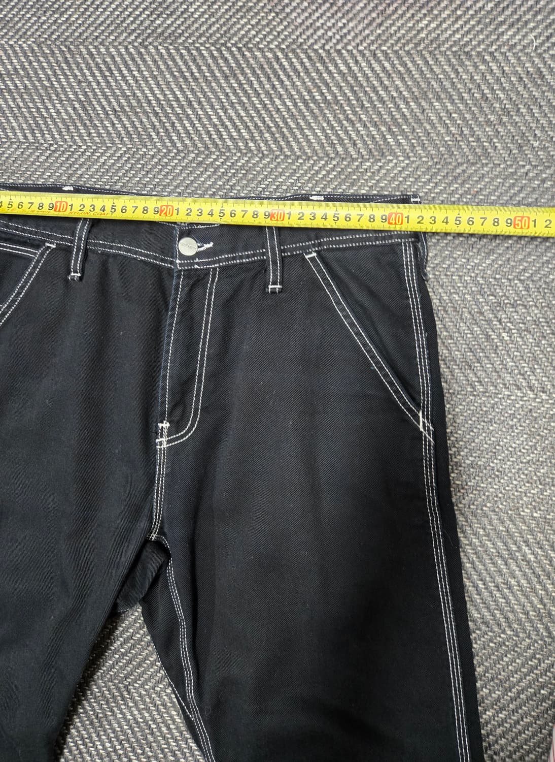 칼하트 심플 팬츠 블랙 스티치 워크 팬츠 상품이미지5
