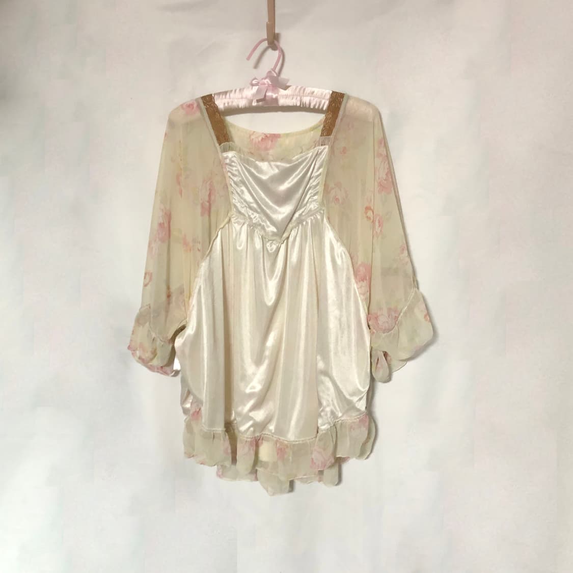 deary 꽃무늬 케이프 블라우스 상품이미지9