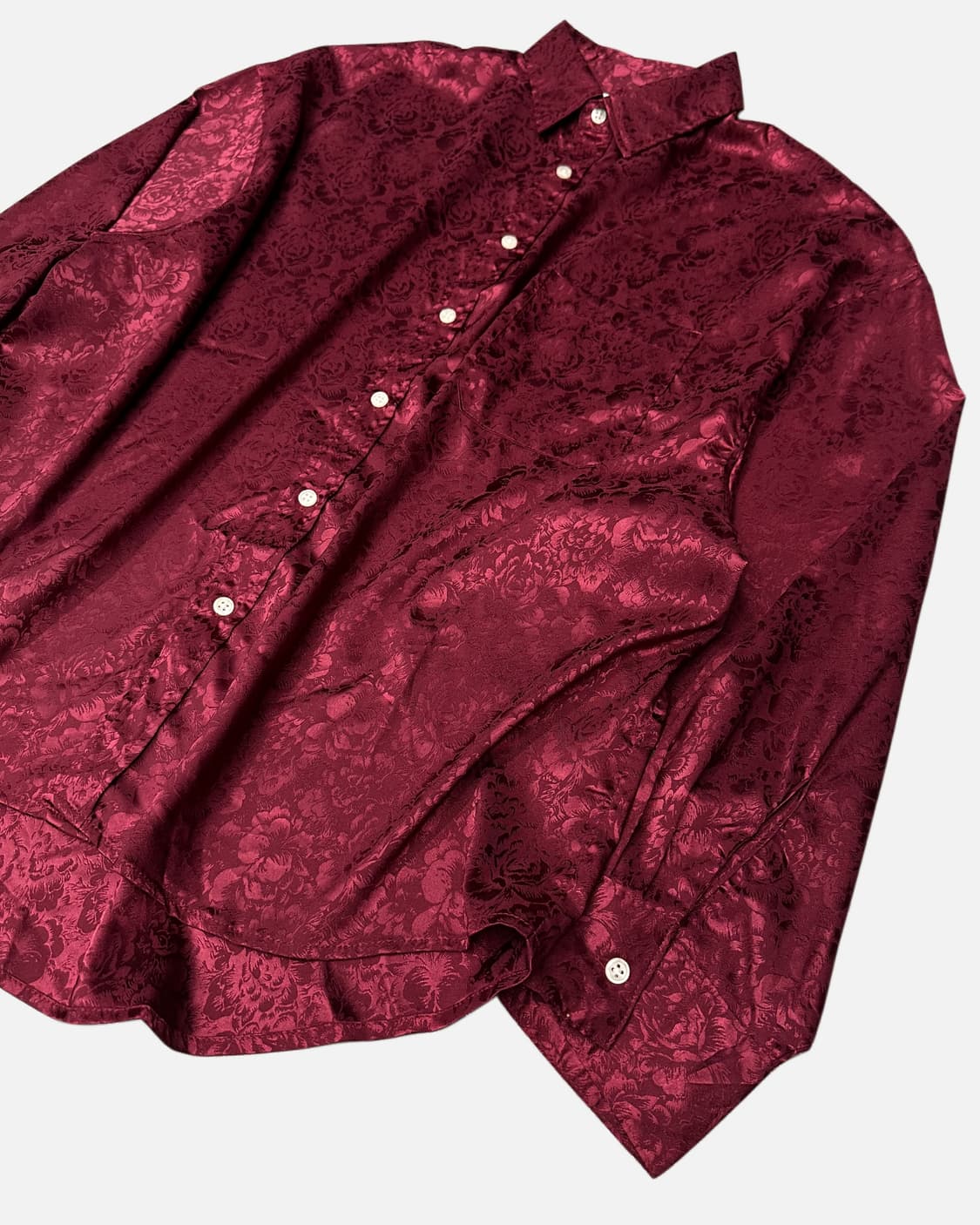 gothic rose red silky shirt 상품이미지2