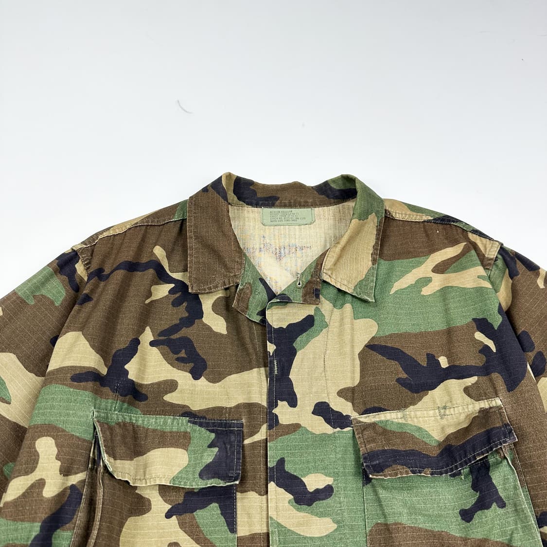 미군 우드랜드 밀리터리 카모 자켓 (실측 L) 상품이미지1