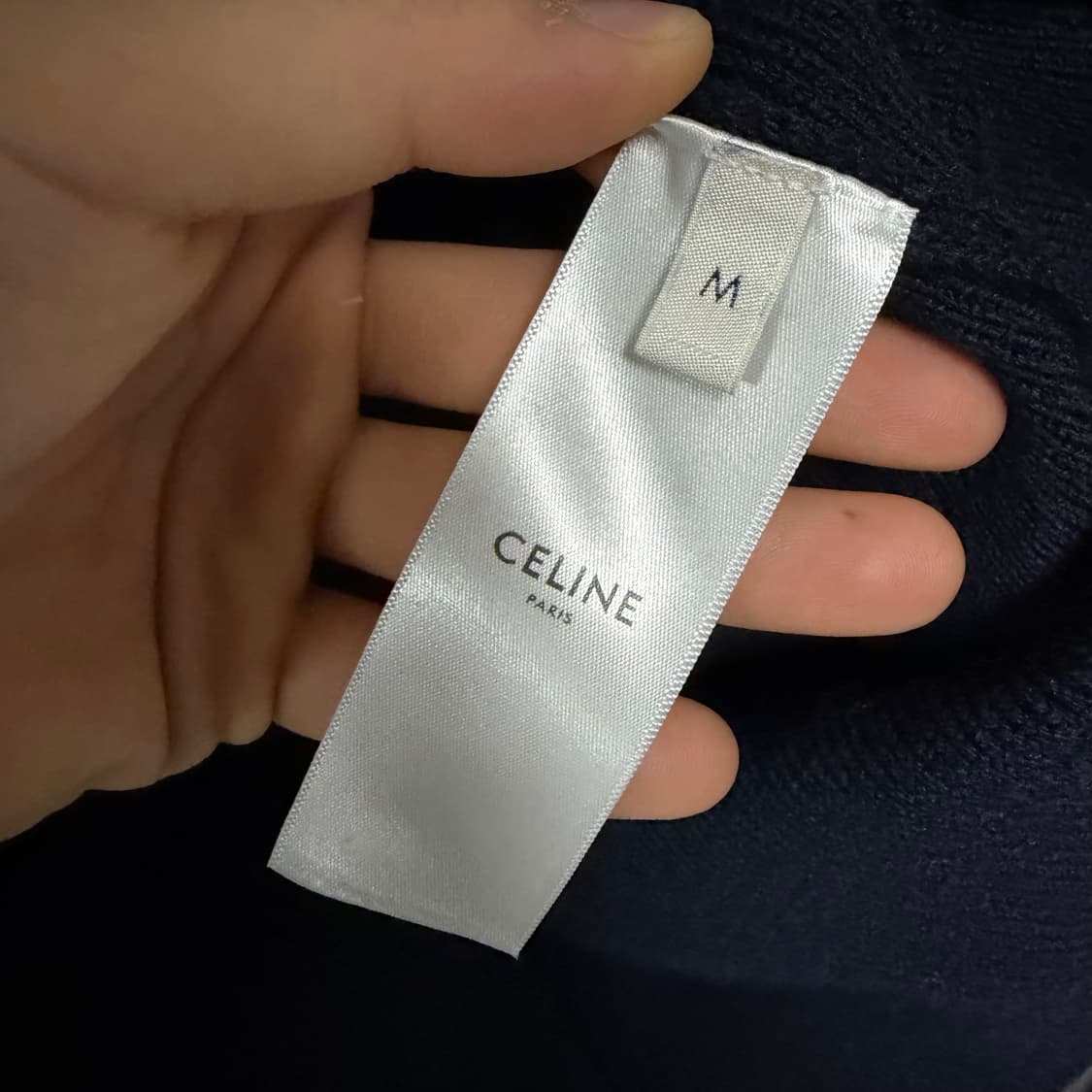 [S+급/M] 셀린느 울 컬리지 로고 가디건 네이비 상품이미지6