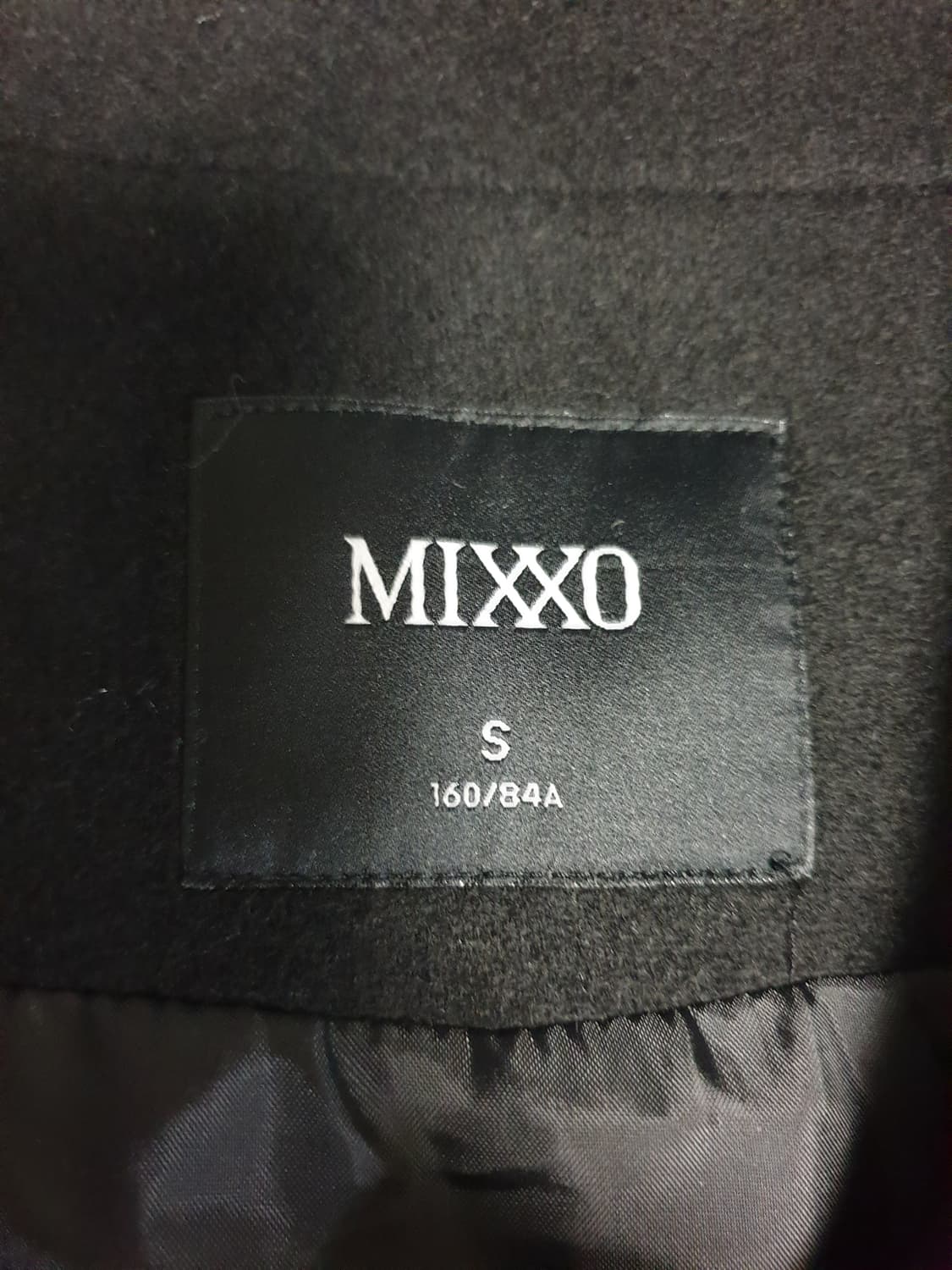 미쏘 세미크롭 울혼방 후드 점퍼 블랙 (S) 상품이미지3