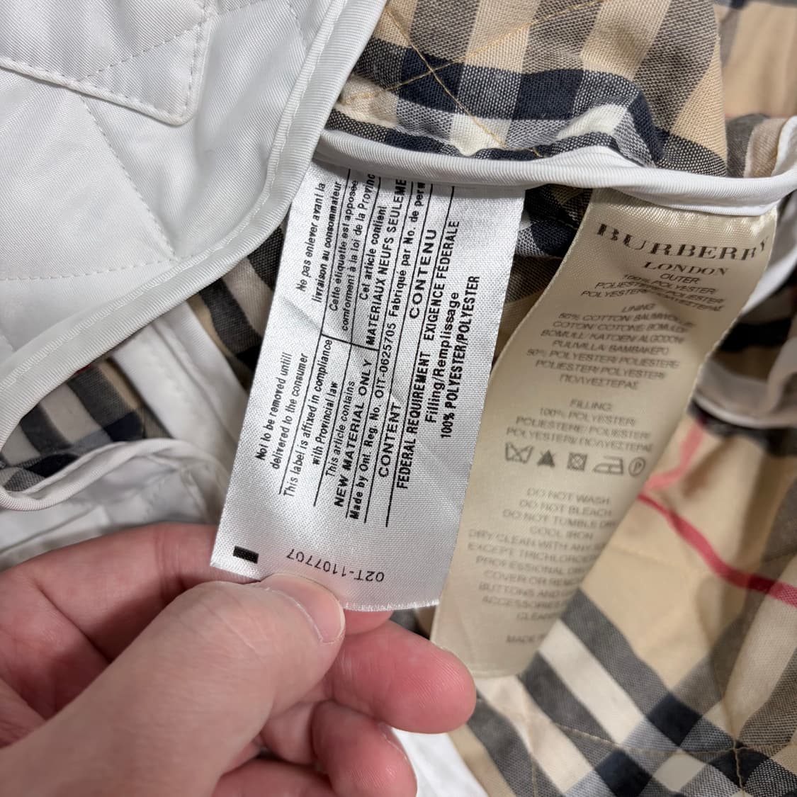 버버리 런던 안감 노바체크 퀄팅 자켓 상품이미지8