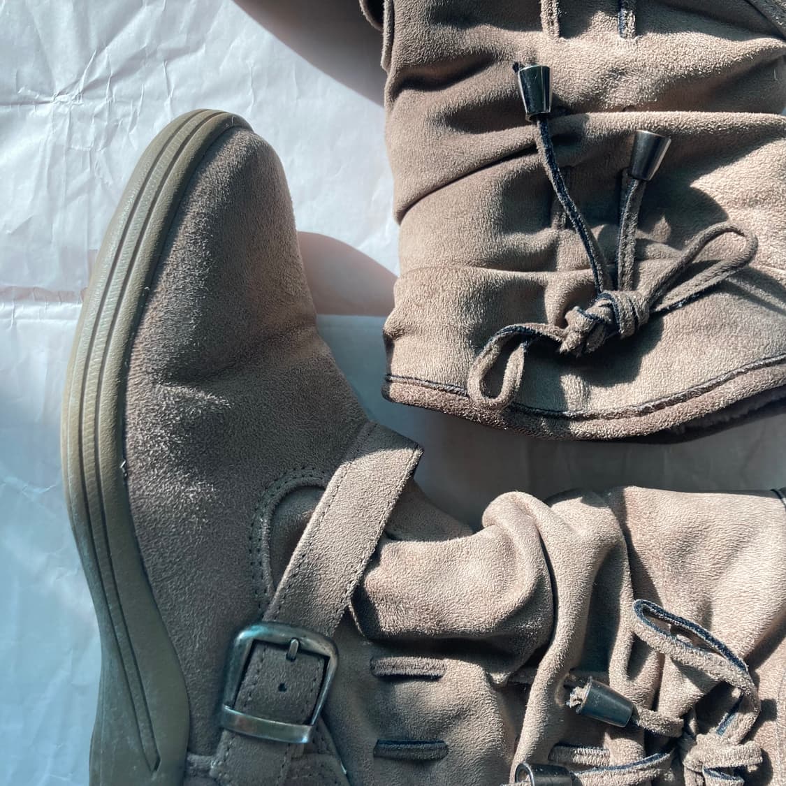 Vintage shirring fur boots 상품이미지4