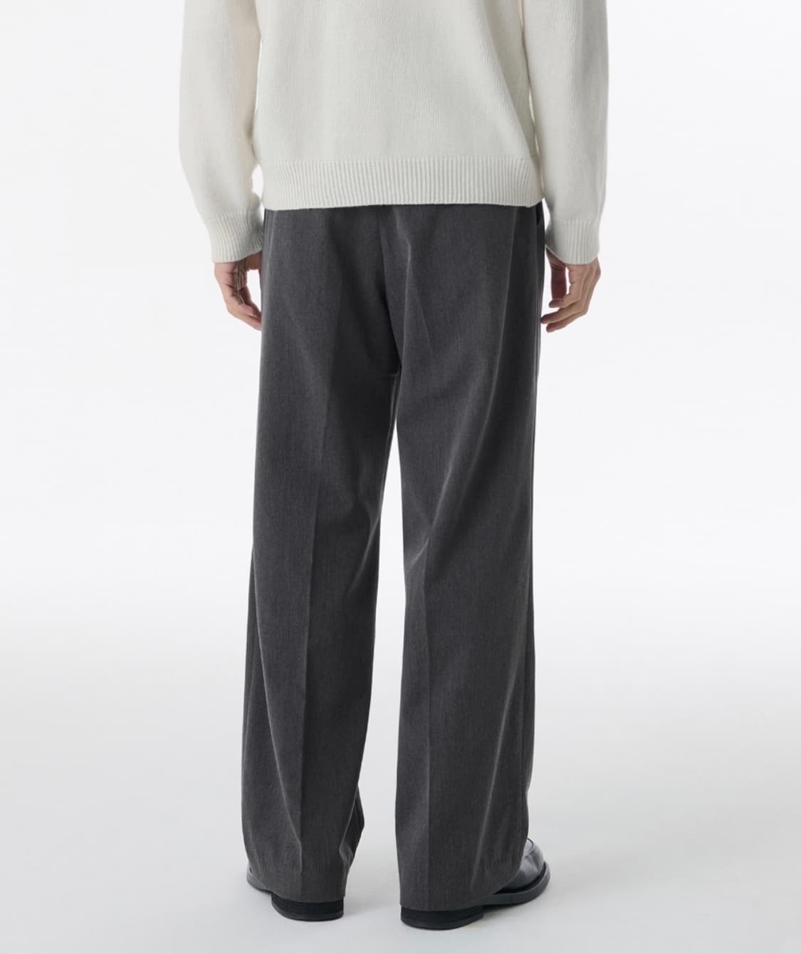 무탠다드 리얼 와이드 히든 밴딩 슬랙스 [28/미디엄그레이]유니클로르아르 상품이미지5