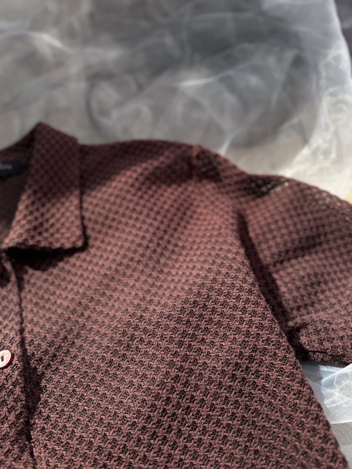  Brown Crochet Button Shirt 0154 상품이미지2