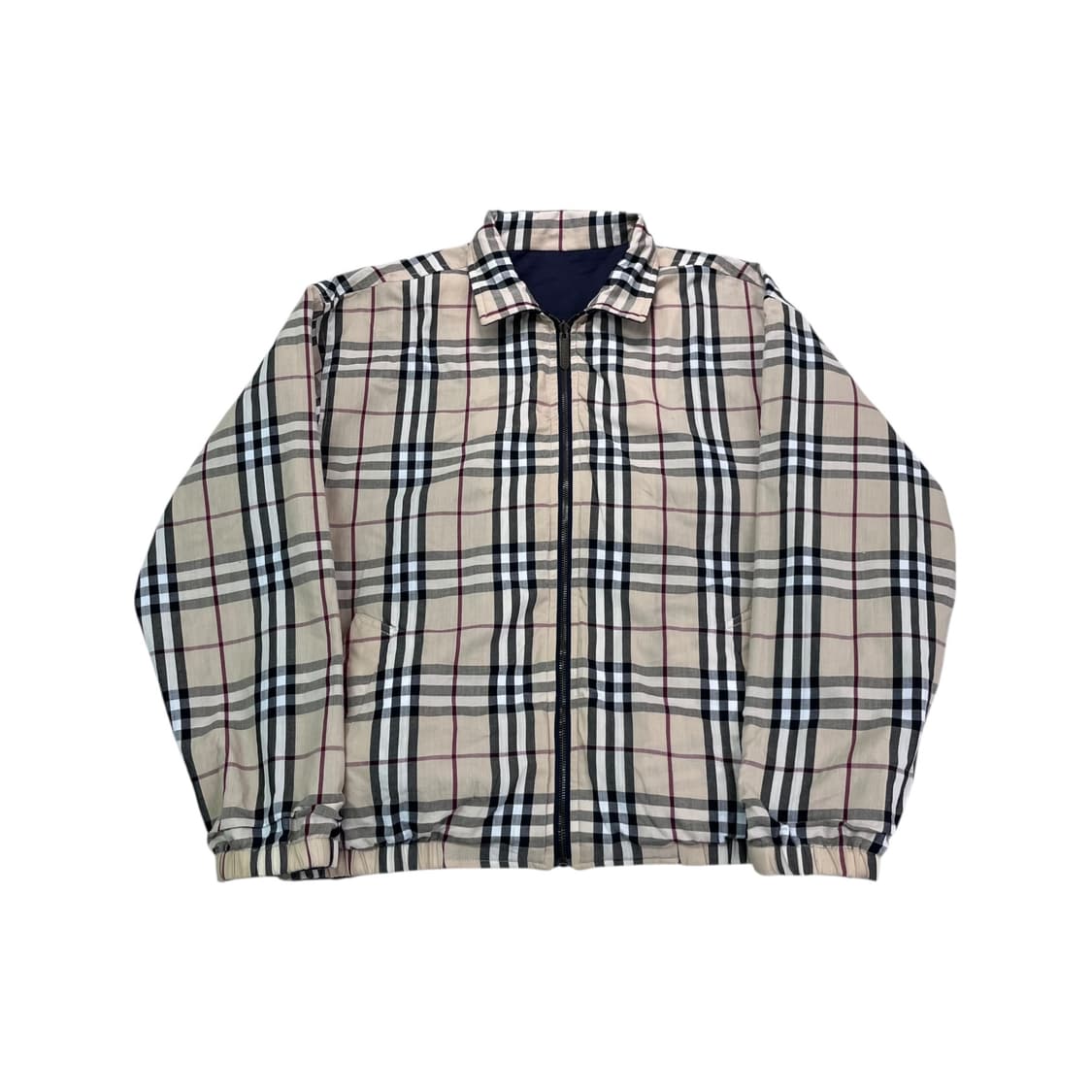 100 버버리 노바체크 리버시블 블루종 자켓 상품이미지4