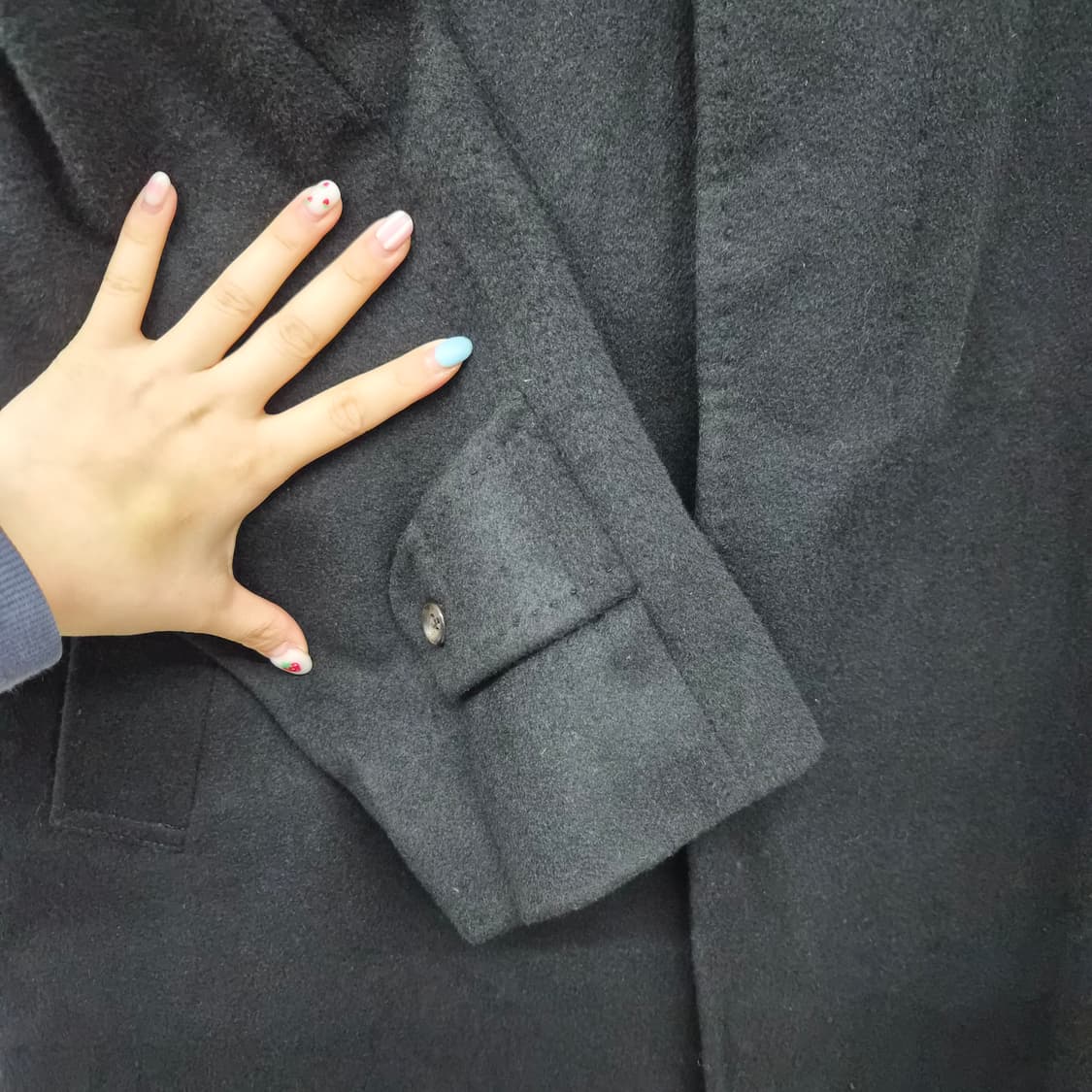 캐시미어 100% 블랙 기본 코트 남성 M 상품이미지2