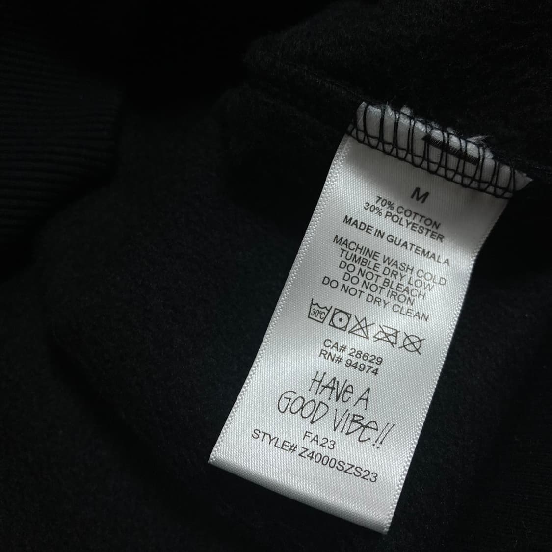 스투시 월드투어 빅로고 블랙 후드티 상품이미지5