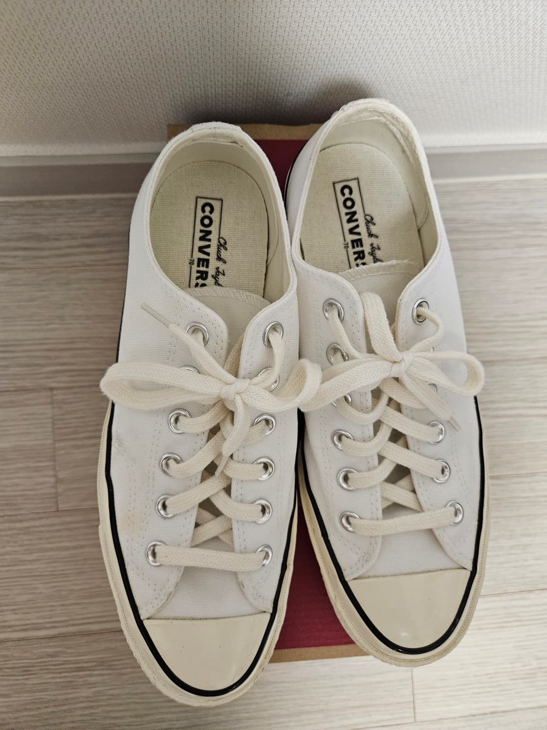 (255) 컨버스 척70 블랙 핀스트라이프 화이트 (A02306C) 상품이미지5